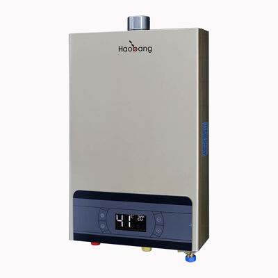 Natural Gas Driven Forced Exhaust Gas Water Heater Incorporating Forced Exhaust Smoke Extraction Method for Industrial