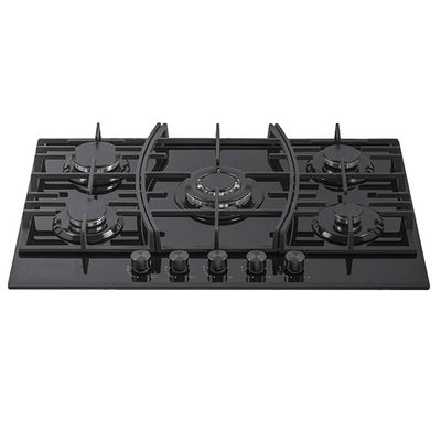 Cozinha a gás vidro temperado 5 queimador foco de gás 900 x 510 mm