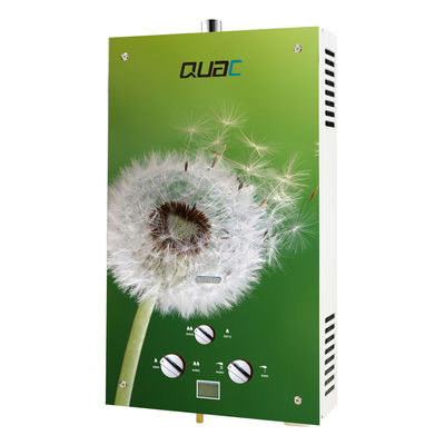 10 litros Instant Tankless Gas Geyser GPL NG Tipo Painel de vidro colorido
