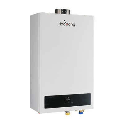 Aquecedor de água com ignição instantânea com regulador de equilíbrio de gases de combustão