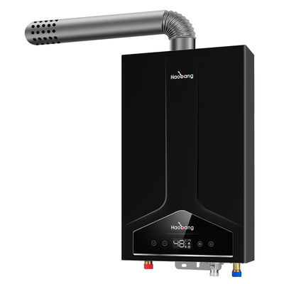 Aquecedor de água a gás com desempenho estável e equilibrado, com temperatura máxima de 85°C e ecrã LED/LCD