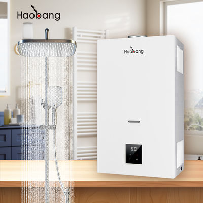 Aquecedor de água de gás de combustível montado na parede com escape de combustível e proteção opcional