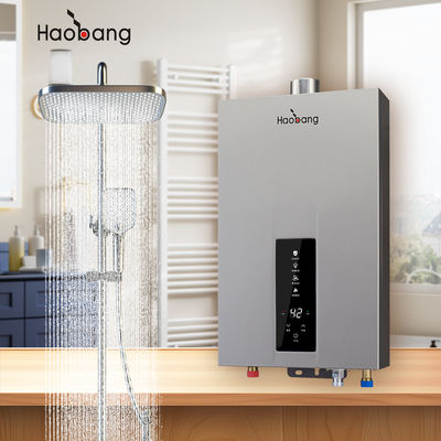 Cores personalizáveis e faixa de controle de temperatura de 35-80 graus no aquecedor de água a gás de ventilação